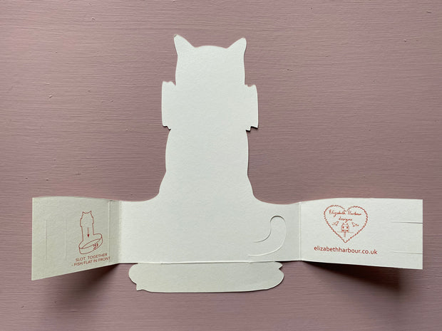 Stand-up Mackerel Cat Card