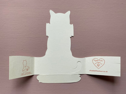 Stand-up Mackerel Cat Card