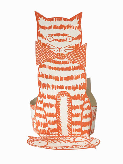 Stand-up Mackerel Cat Card