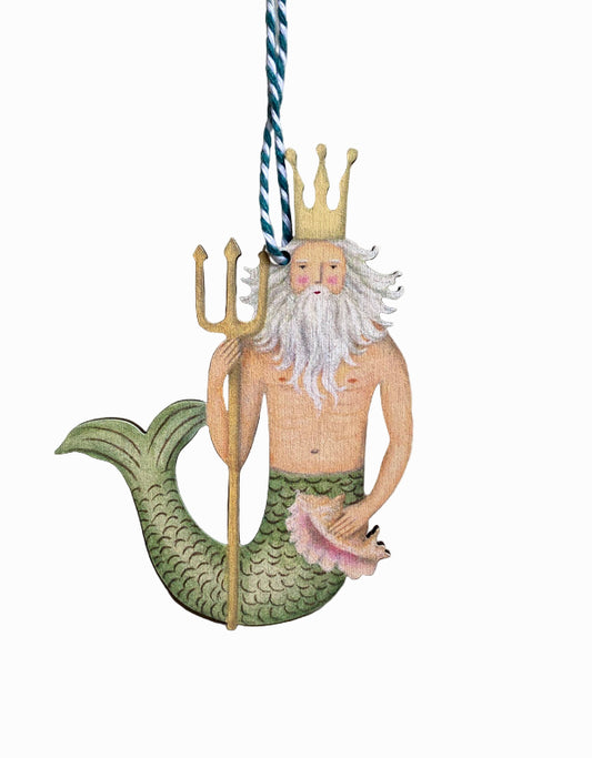 Merman of the Sea Wooden Hanging Decoration