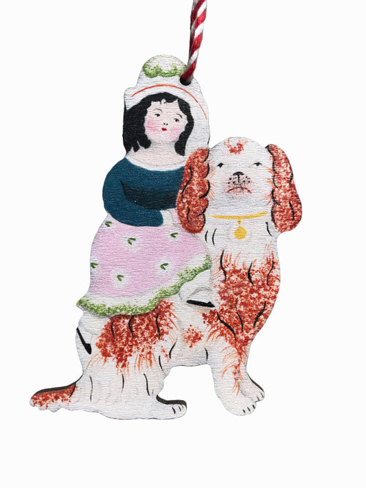 Miss Bonnett Wooden Hanging Decoration