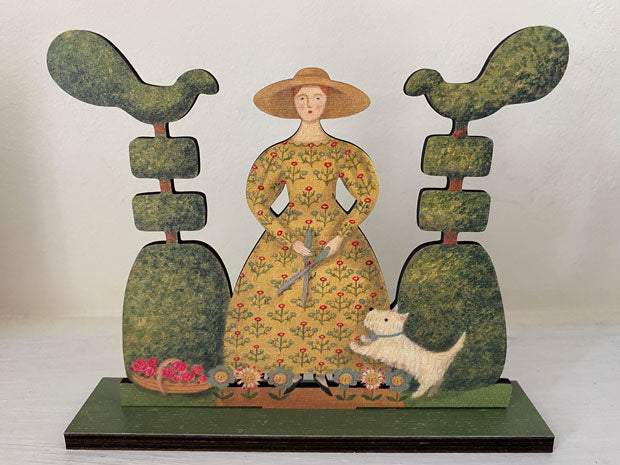 Miss Snippet  Wooden Mantle Ornament