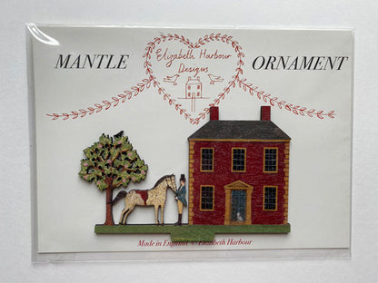 Morning Visit  Wooden Mantle Ornament