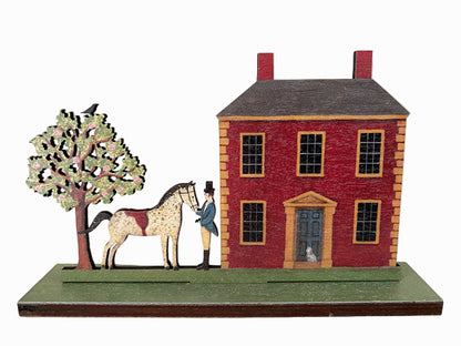 Morning Visit  Wooden Mantle Ornament