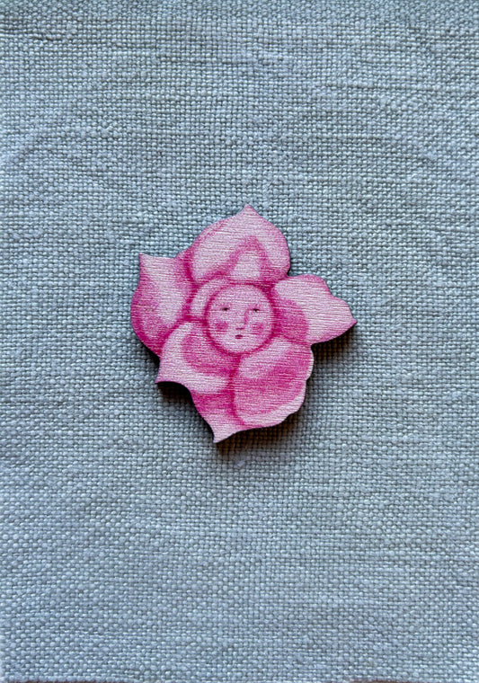 Lapel Pin-Brooch Pink Rose