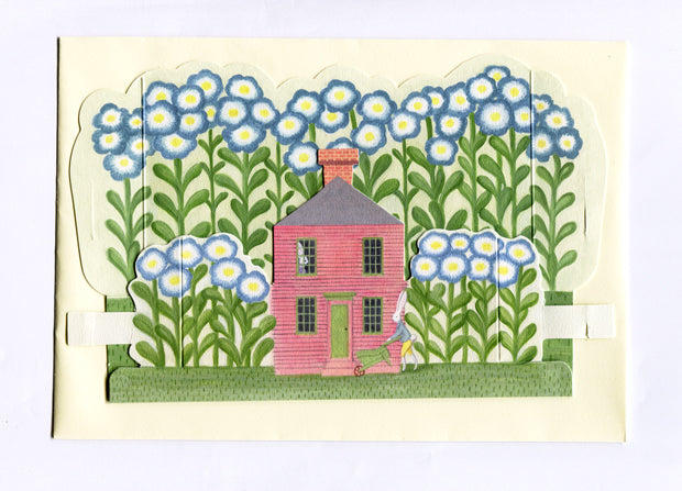Rabbit House Diorama Greetings Card