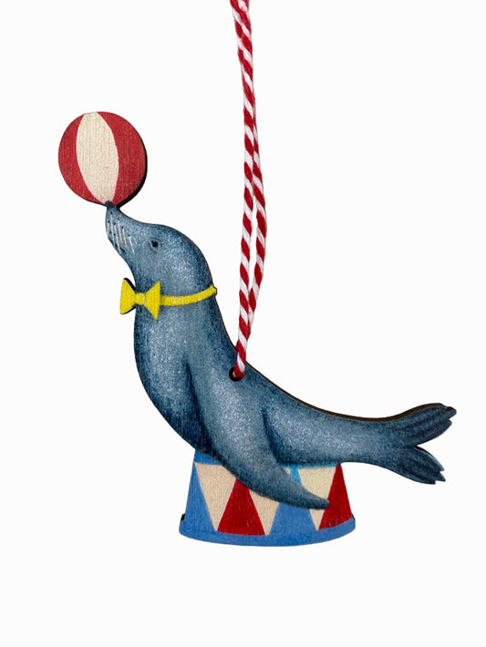 Sea Lion Wooden Hanging Decoration