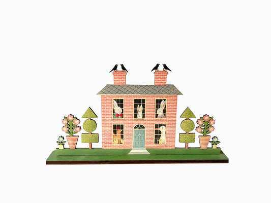 Spring House  Wooden Mantle Ornament