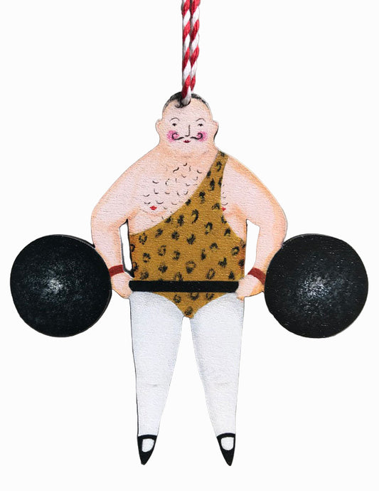 Strong Man Wooden Hanging Decoration