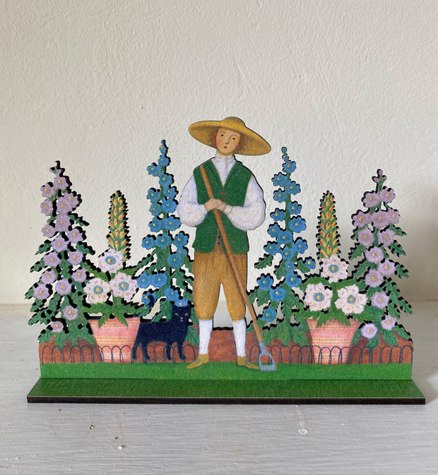 The Floralist  Wooden Mantle Ornament