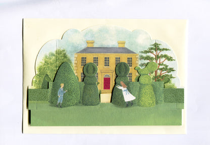 Topiary Garden Diorama Greetings Card