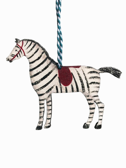 Zebra Wooden Hanging Decoration