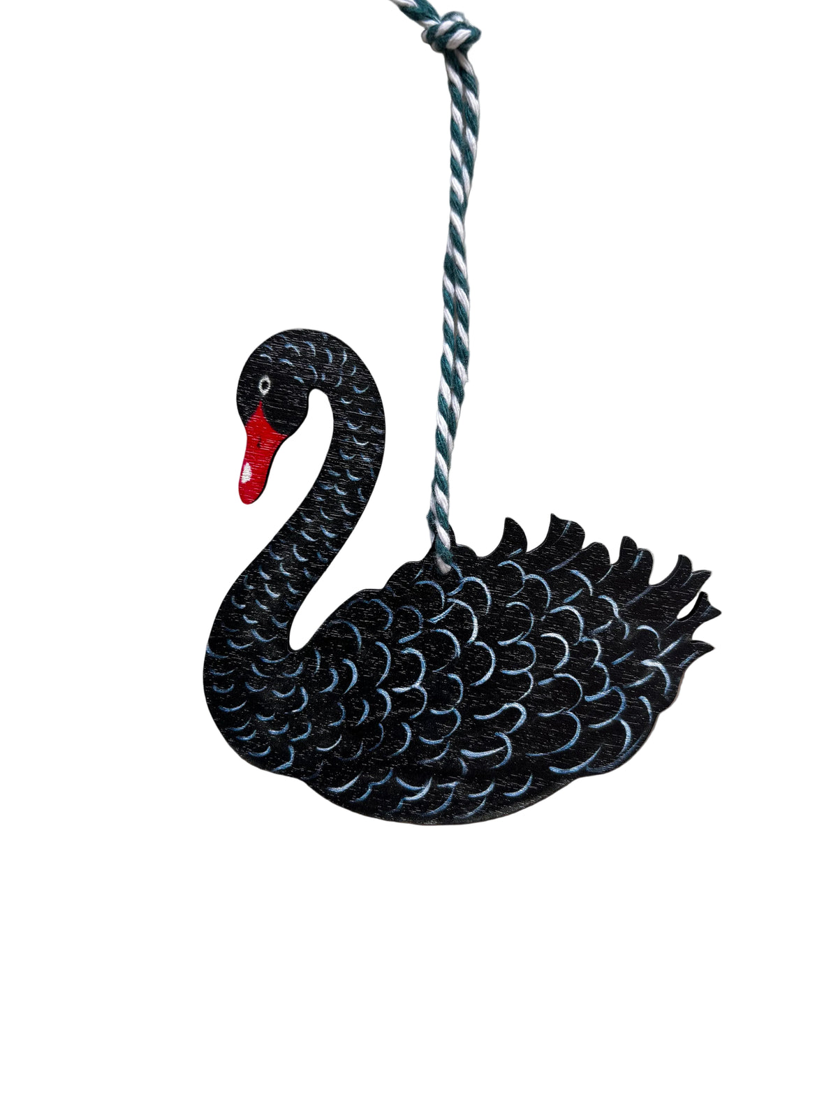 Black Swan Wooden Hanging Decoration