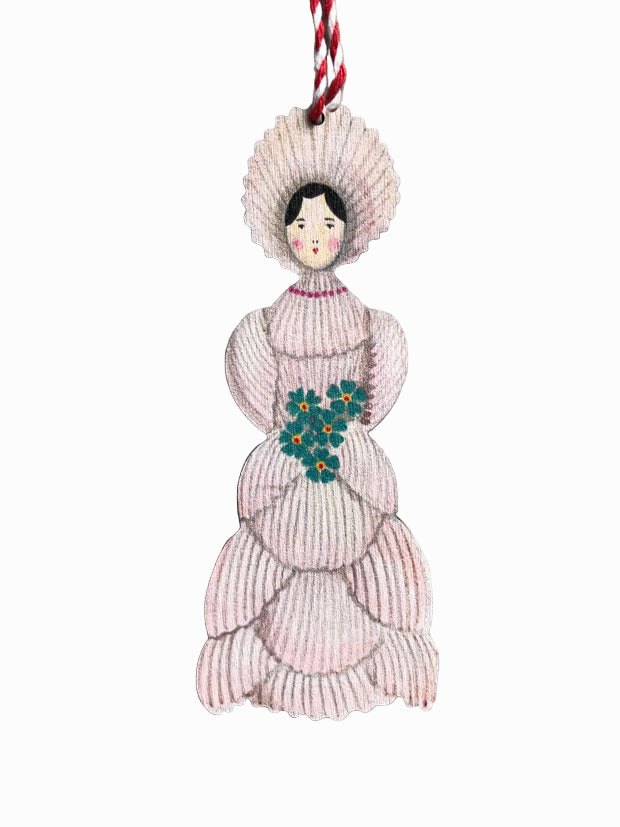 Miss Cockleshell Wooden Hanging Decoration