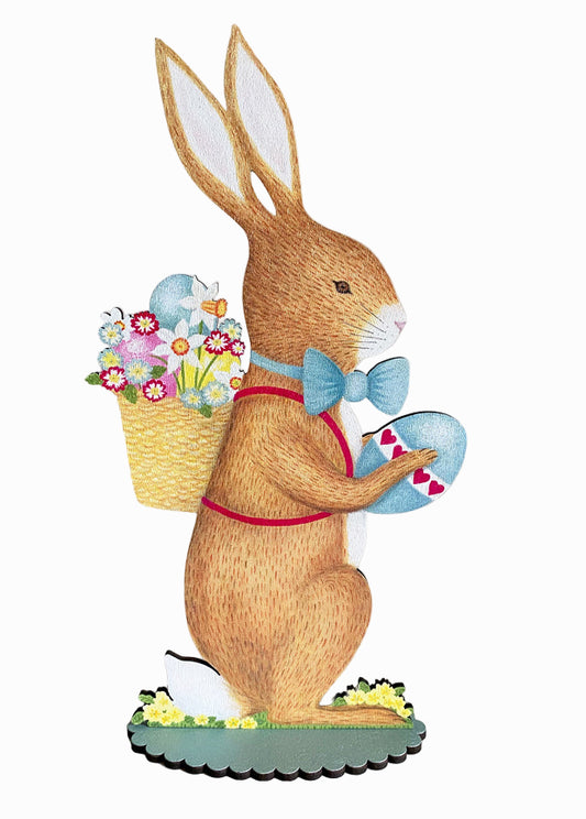 The Easter Rabbit  Wooden Mantle Ornament