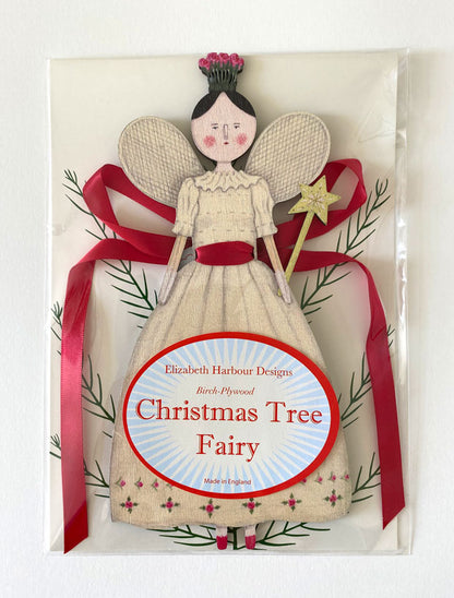Christmas Fairy Wooden Tree Topper