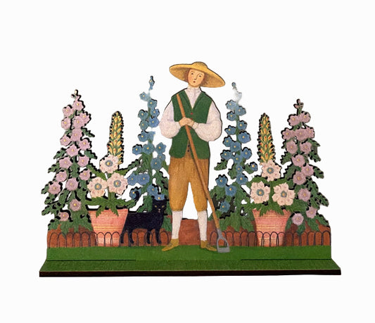 The Floralist  Wooden Mantle Ornament