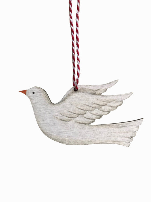 Flying Dove Wooden Hanging Decoration