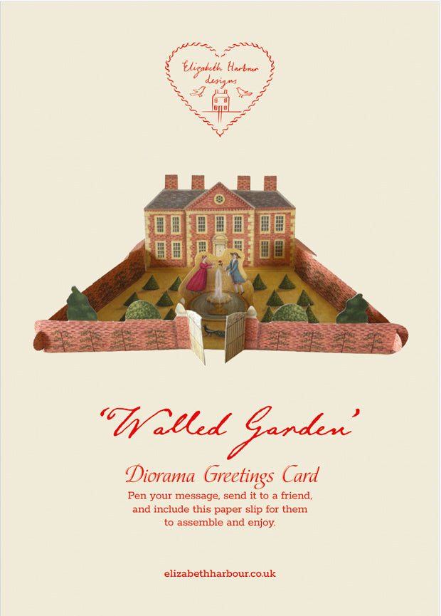 Walled Garden Diorama Greetings Card