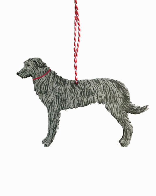 Irish Wolf Hound Wooden Hanging Decoration