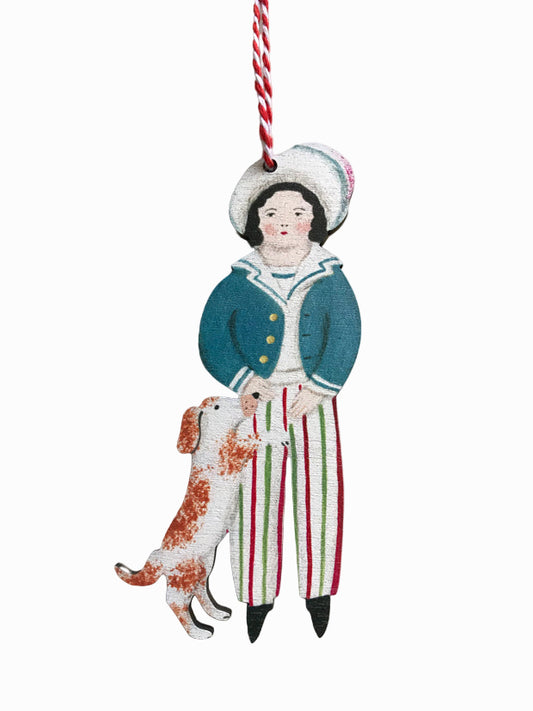 Jolly Sailor-Boy Wooden Hanging Decoration