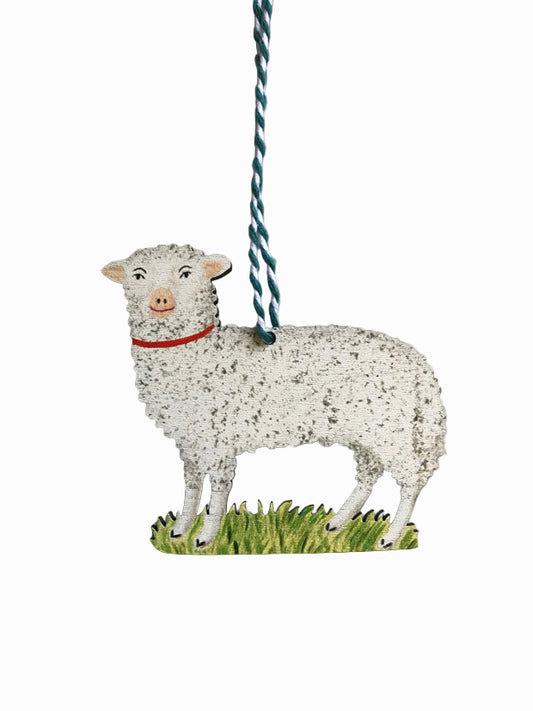 Lamb Wooden Hanging Decoration