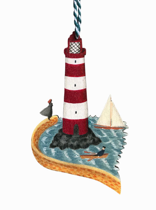 Lighthouse Wooden Hanging Decoration