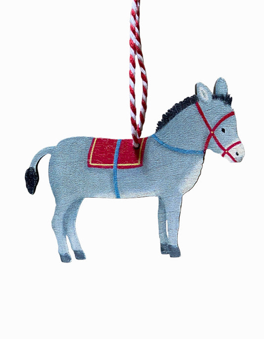 Little Donkey Wooden Hanging Decoration