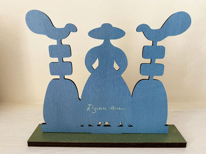 Miss Snippet  Wooden Mantle Ornament