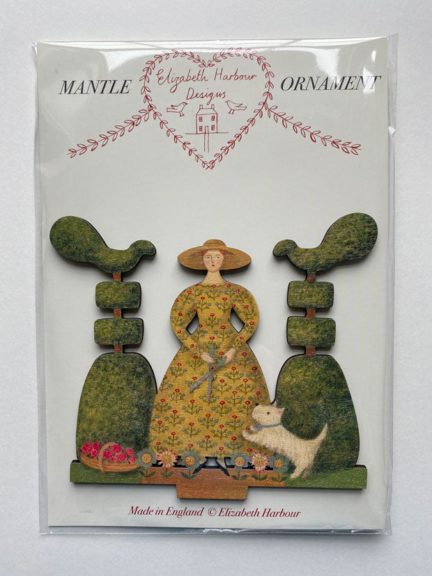 Miss Snippet  Wooden Mantle Ornament
