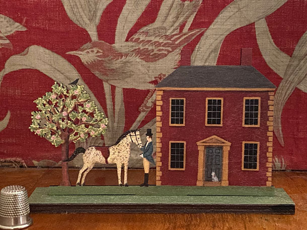 Morning Visit  Wooden Mantle Ornament