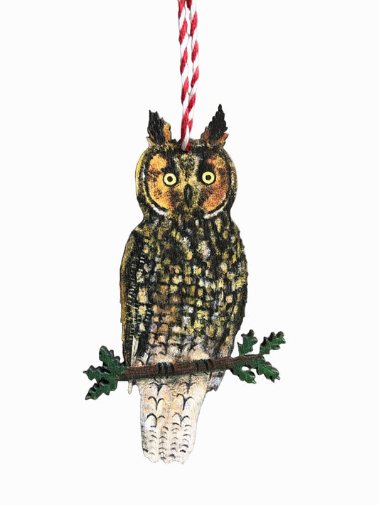 Night Owl Wooden Hanging Decoration