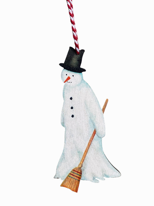Snowman Wooden Hanging Decoration