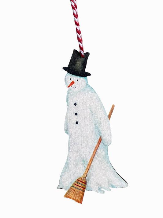 Snowman Wooden Hanging Decoration