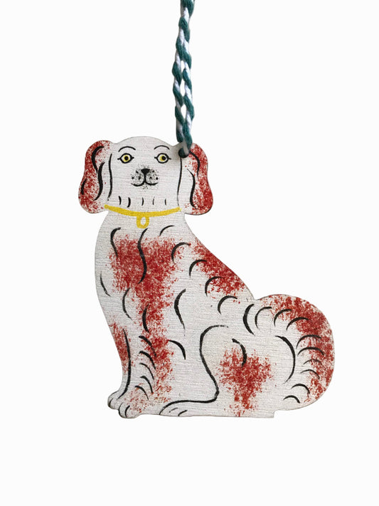 Staffordshire Spaniel Wooden Hanging Decoration