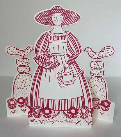 Stand-up English Rose Card