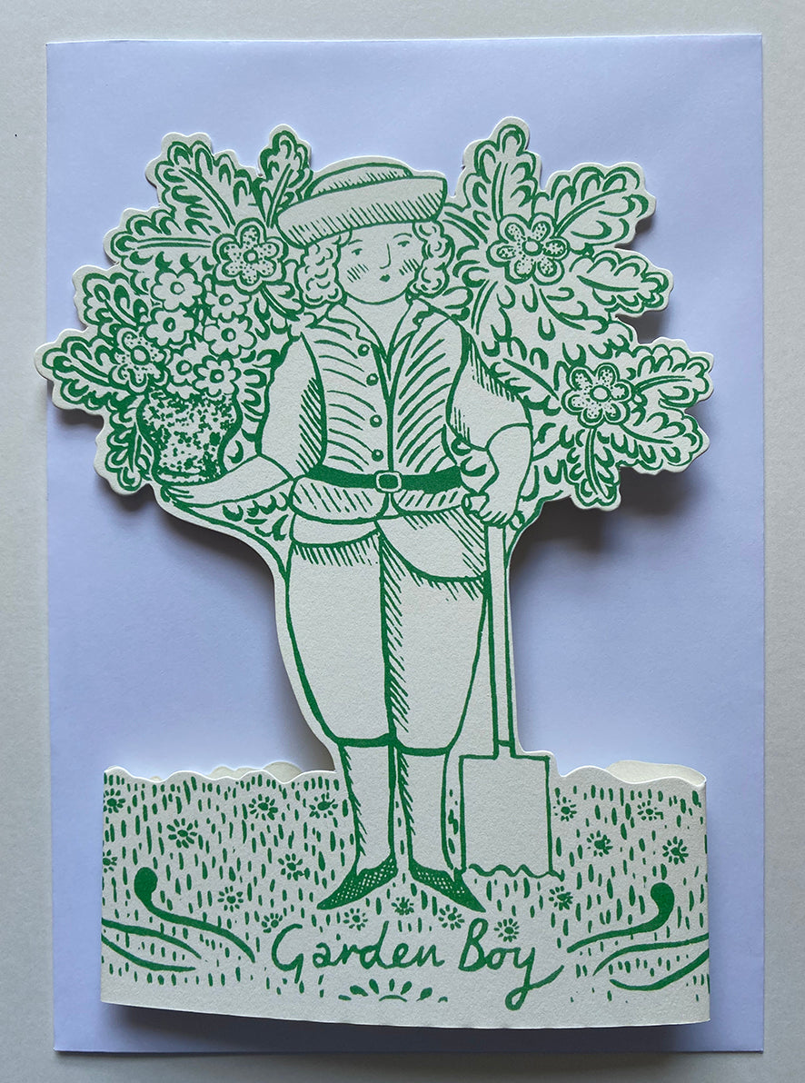 Stand-up Garden Boy Card