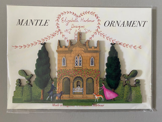 Pavilion  Wooden Mantle Ornament
