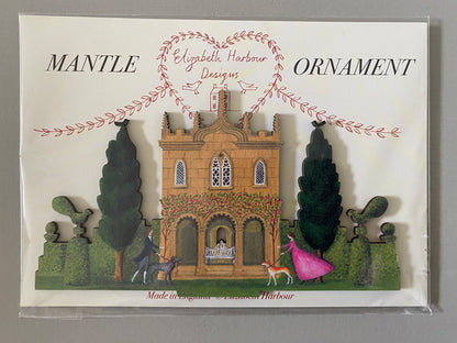 Pavilion  Wooden Mantle Ornament