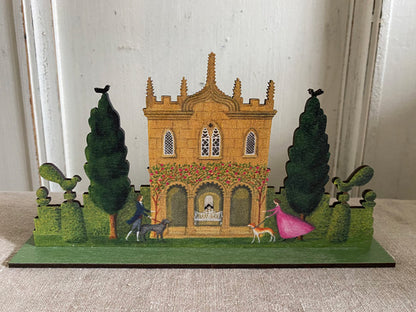 Pavilion  Wooden Mantle Ornament