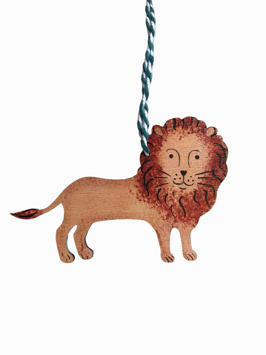 Lion Wooden Hanging Decoration